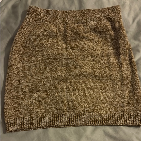 We The Free Tan Knit Mini Pencil Skirt - Picture 4 of 4